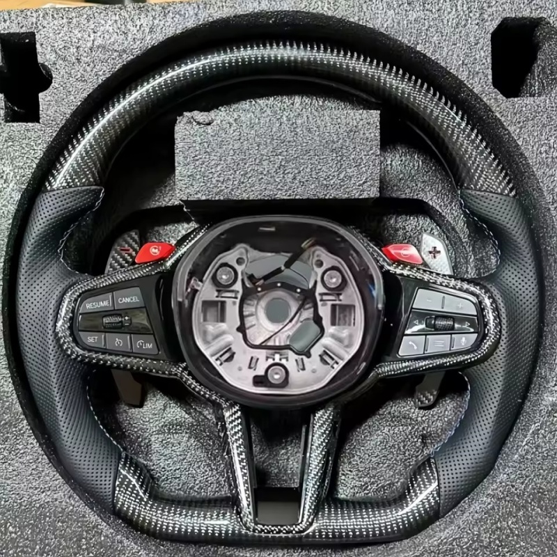 Car Accessories Quirky - Car Steering Wheel Carbon Fiber Leather