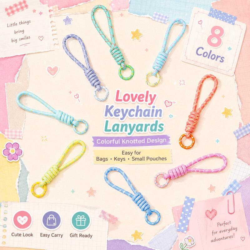 Car Accessories Phone Holder - 2~5pcs Colorful Braided Keychain Mobile Phone