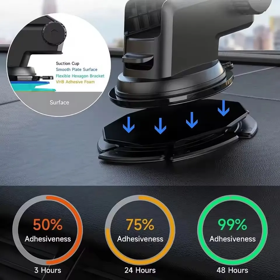 Car Accessories Phone Holder - Flexible Silicone Dashboard Cushion Strong Fitting