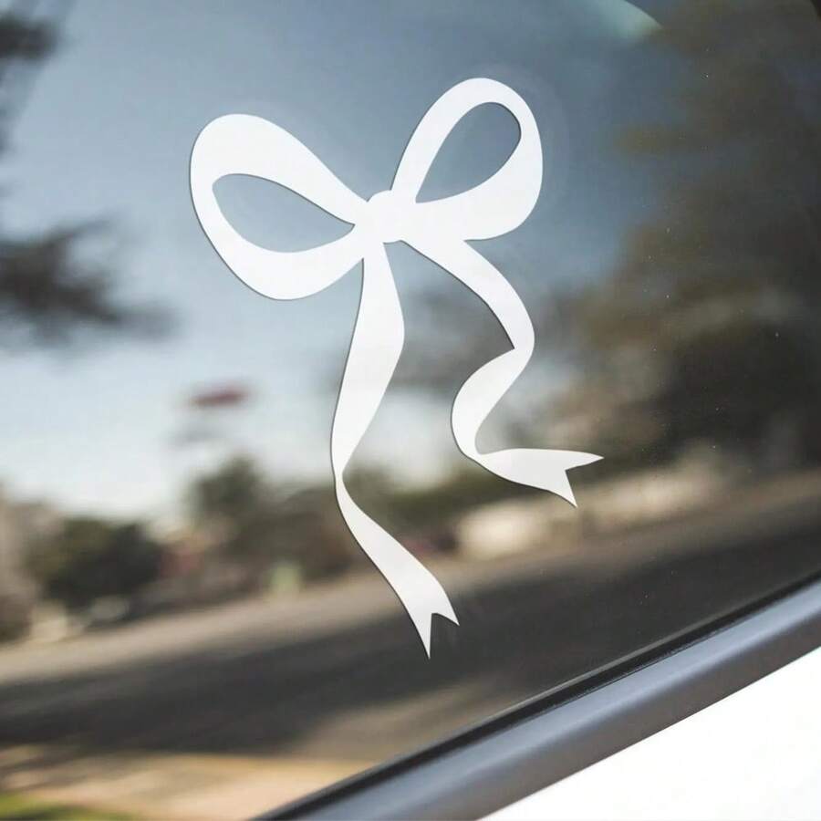 1 Pc Bow Car Decal, Vinyl Girl - Car Accessories Girly 评论和价格