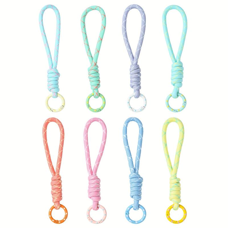 2~5pcs Colorful Braided Keycha - Car Accessories Phone Holder 评论和价格