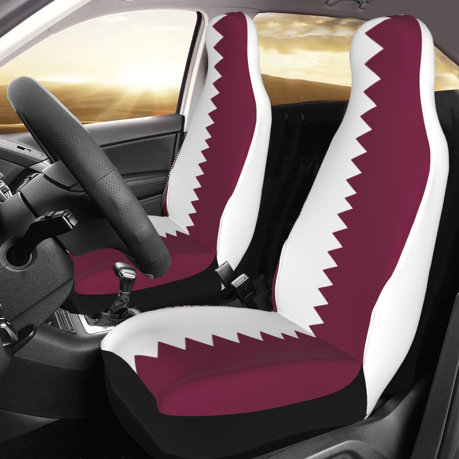 Qatar Flag Printed Patriotic-t - Qatar Car Accessories 评论和价格