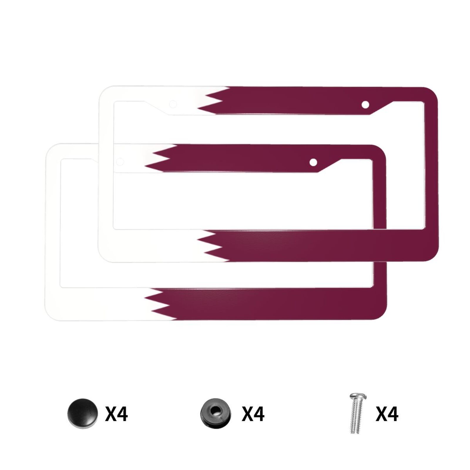 Flag of Qatar Pattern License  - Qatar Car Accessories 评论和价格
