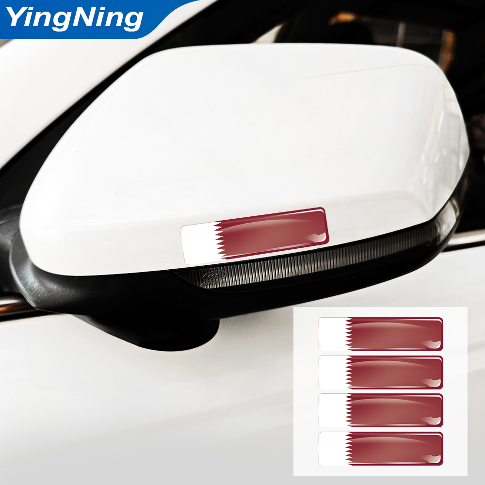 4PCS Qatar Flag Sticker Vinyl  - Qatar Car Accessories 评论和价格