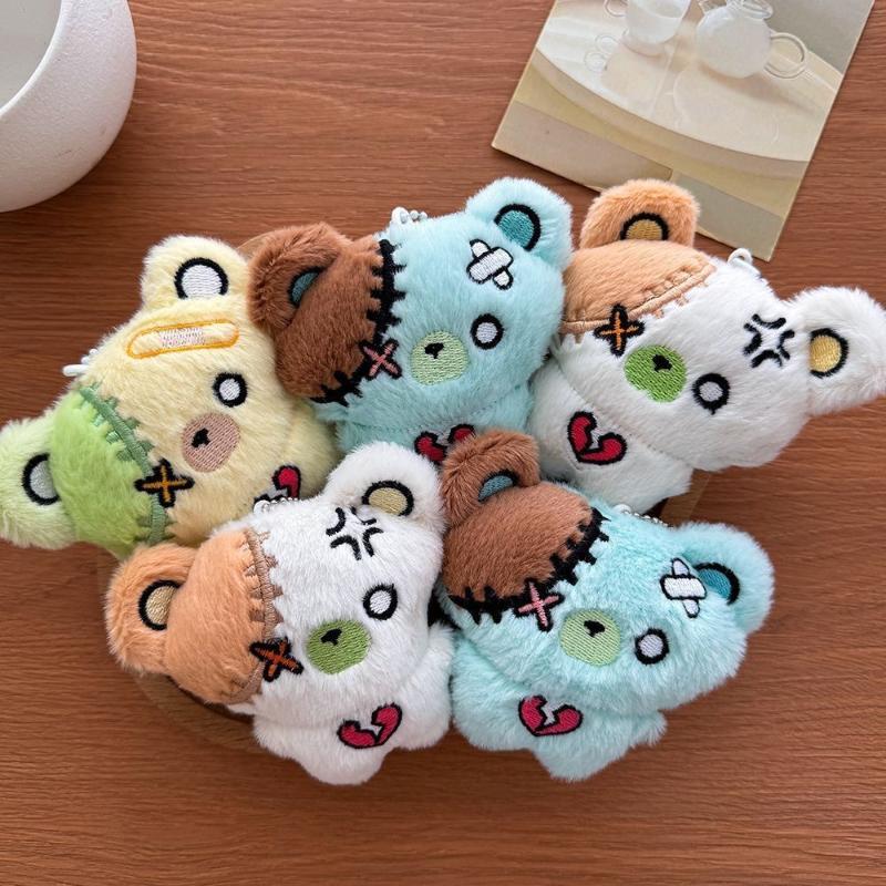 1Pc Mini Cartoon Plush Bear Do - Car Accessories Girly 评论和价格