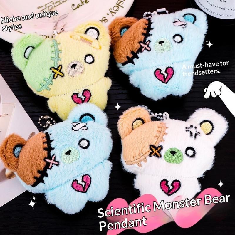 1Pc Mini Cartoon Plush Bear Do - Car Accessories Girly 评论和价格