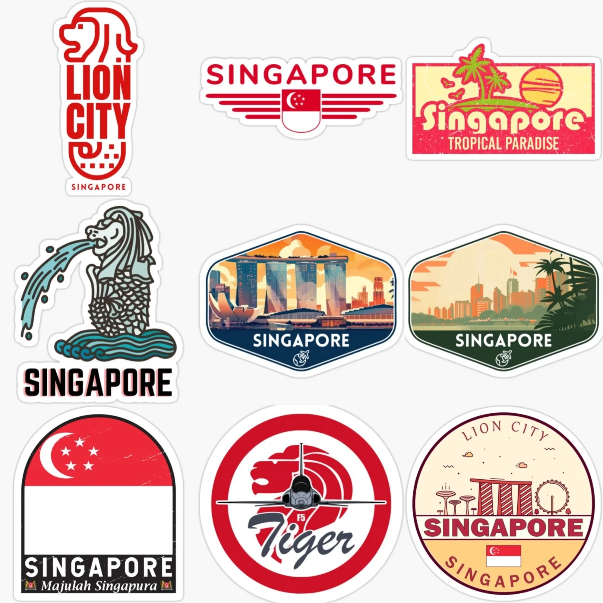 Singapore Flag Merlion Scenery - Car Accessories Singapore 评论和价格