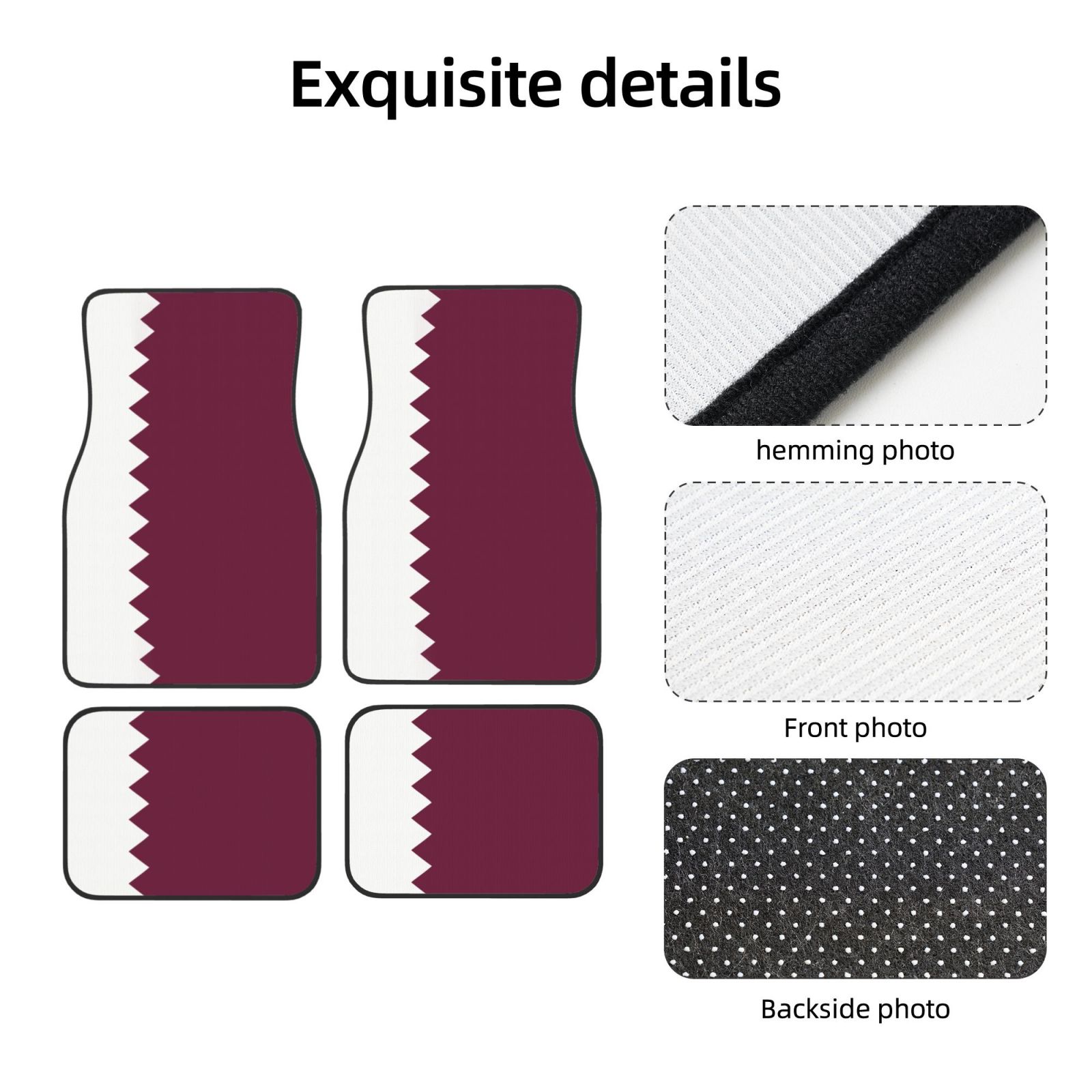 Flag of Qatar Pattern Car Floo - Qatar Car Accessories 评论和价格